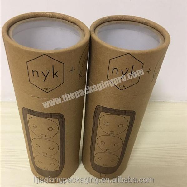Strong kraft cardboard paper tube packaging for handicraft manufacturer