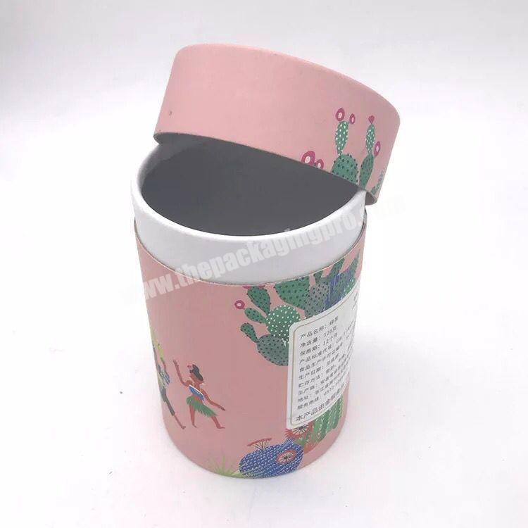 Tea paper  packaging tube food grade cardboard cylinder container for tea  cosmetic lip balm round box waterproof