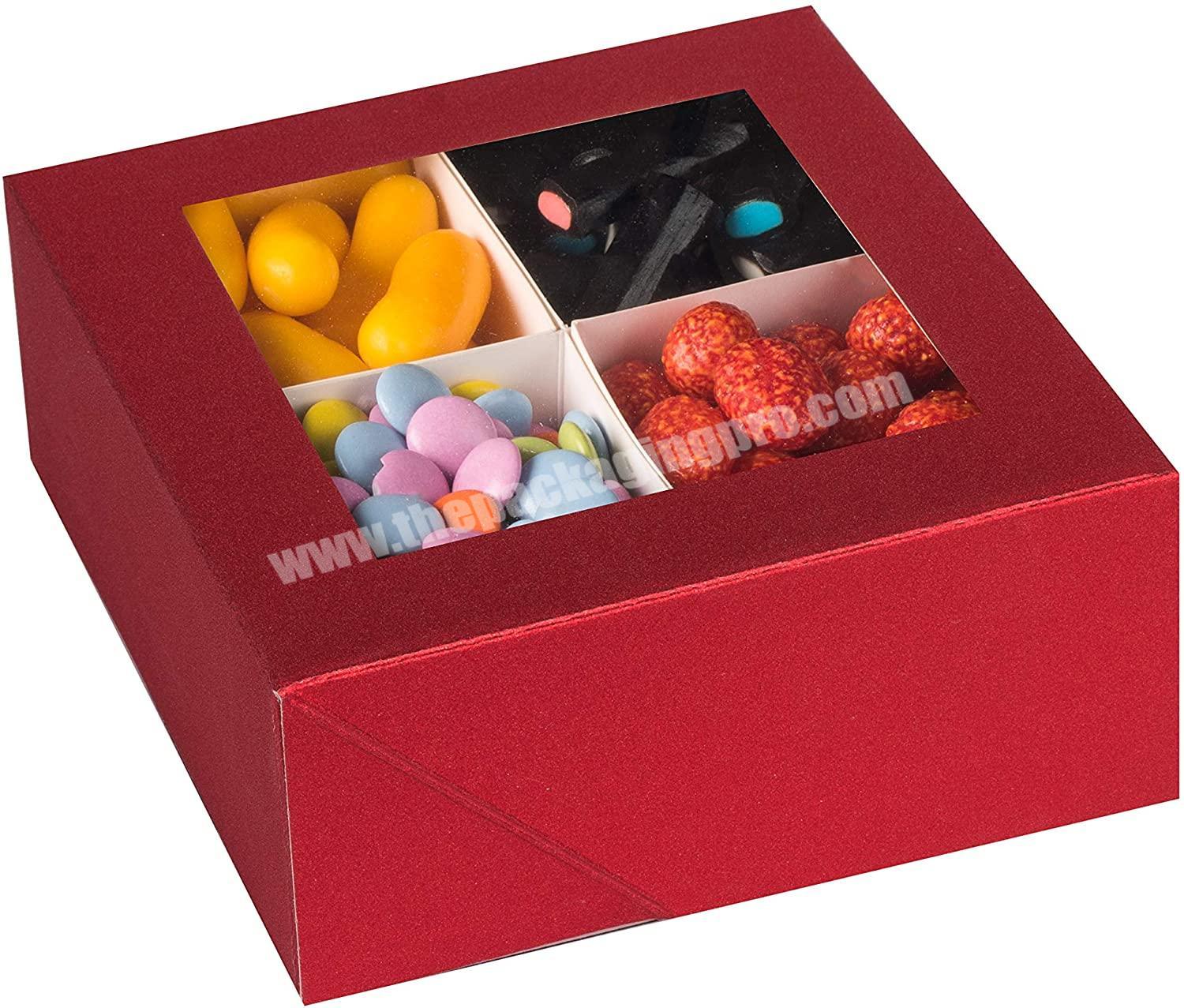 Transparent Window Packaging Box With Ribbon Rigid Box For Gift