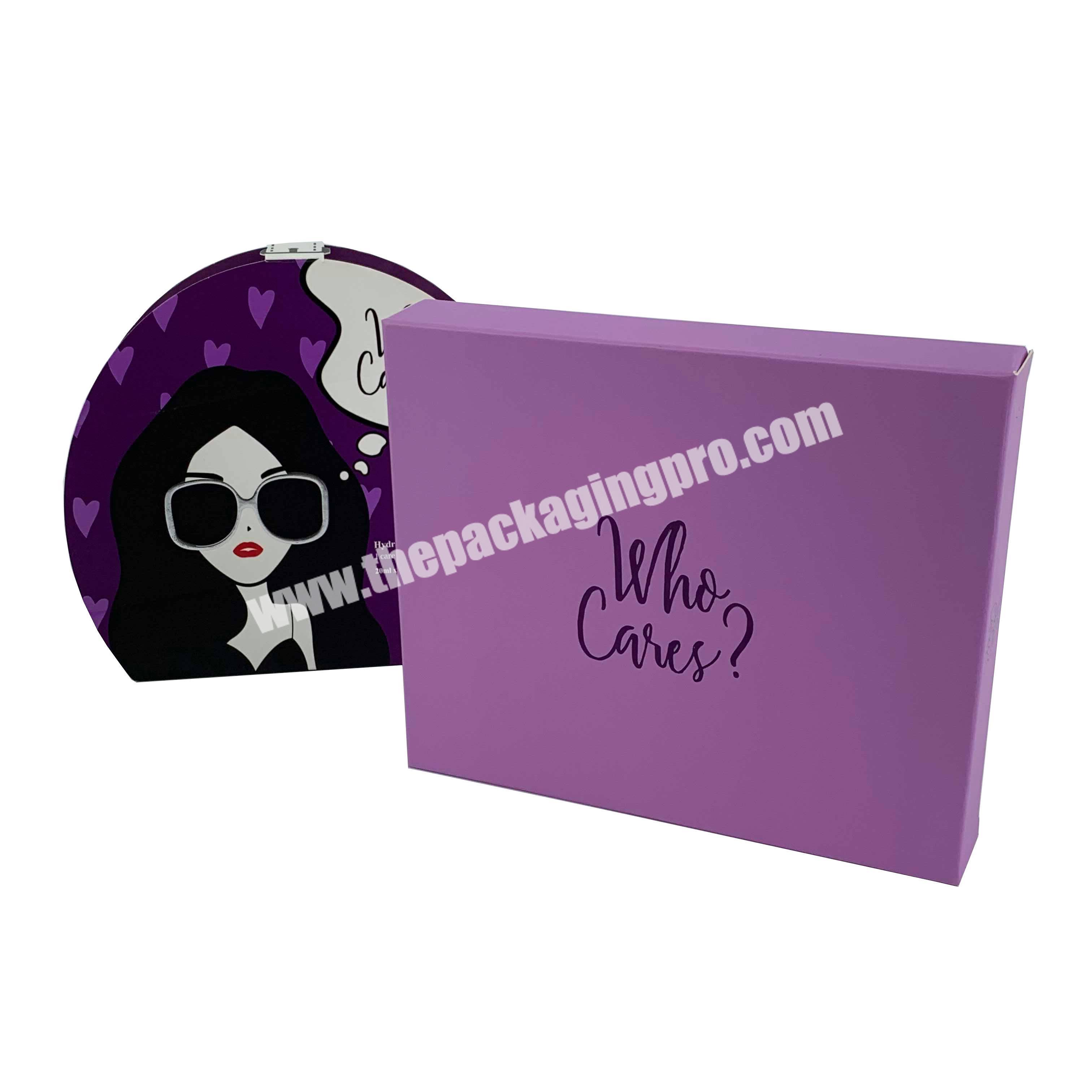 Unique Purple Custom Printed For Dress Mailer Packaging Shipping Box