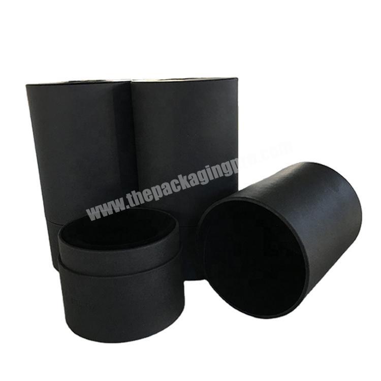 Wholesale Cardboard Black Round Paper Biodegradable Perfume Package Cosmetic Tubes