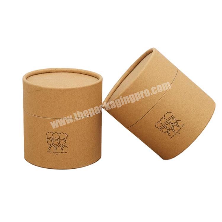Wholesale Custom Logo Biodegradable Round Kraft Brown Empty Paper Packaging Tube