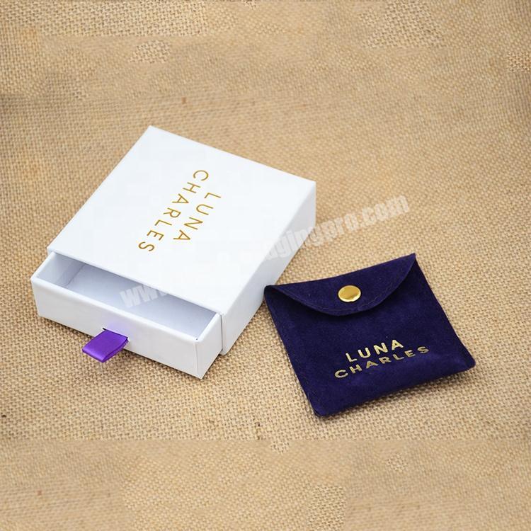 Wholesale Custom Logo Cardboard Luxury Jewelry Storage Gift Packaging Box Drawer Style Paper Box
