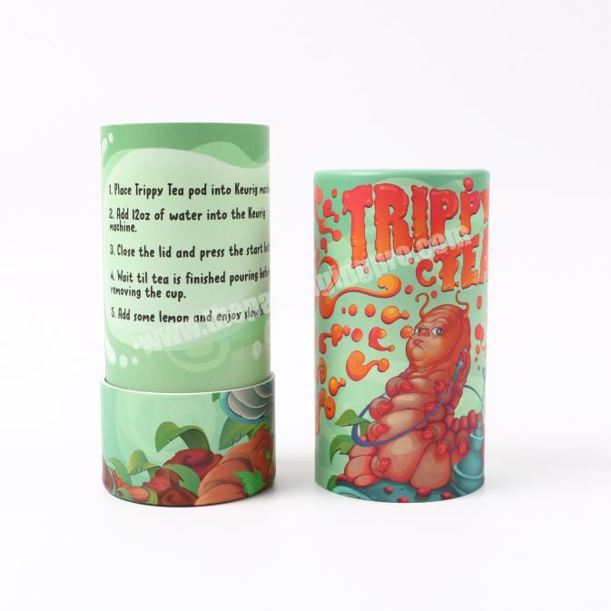 Wholesale Custom Print Recycle Kraft Mailing Paper Round Tube Cylindrical Gift Box For Straw/Poster Packaging