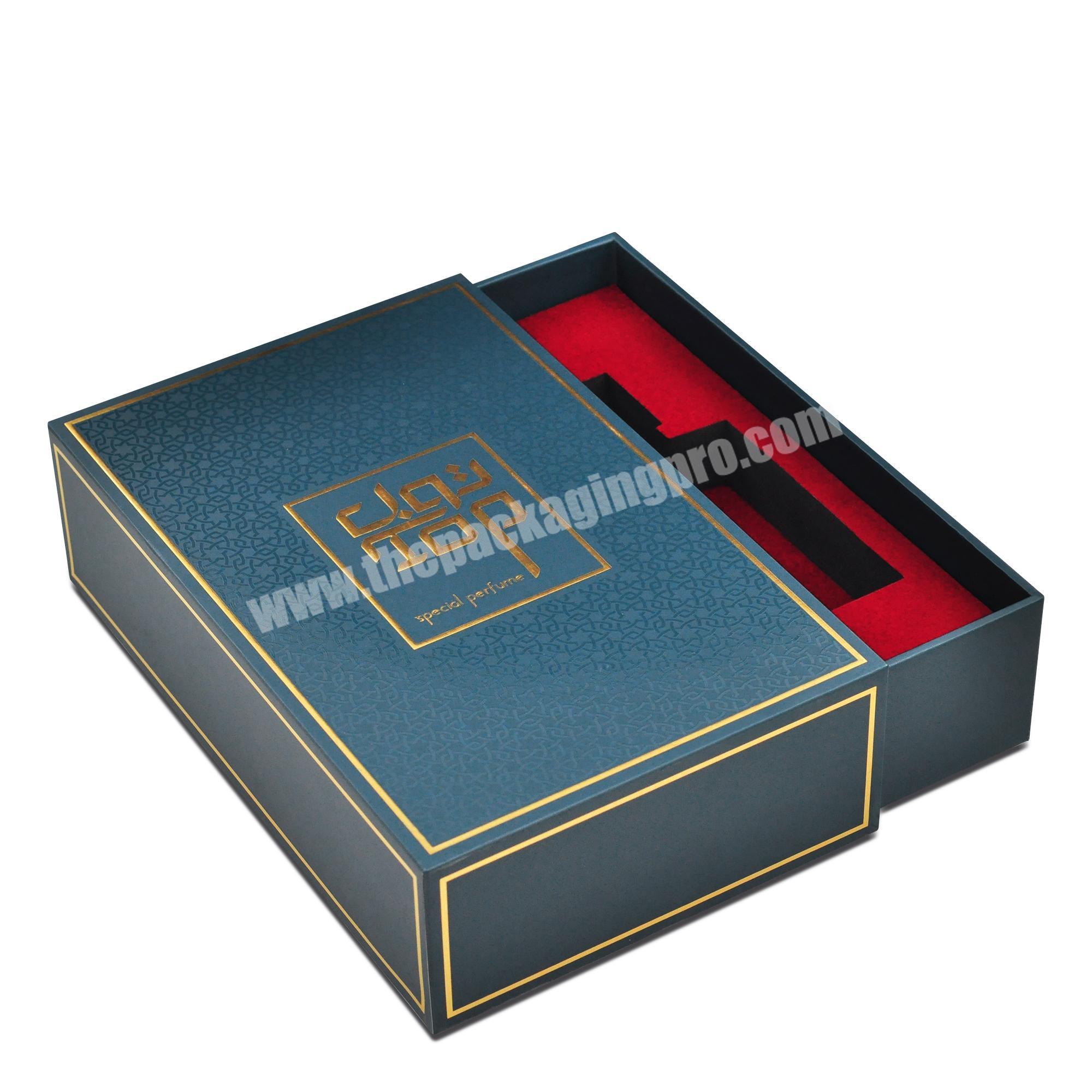 Wholesale Custom exquisite drawer box Luxury cardboard Perfume Box packaging gift box