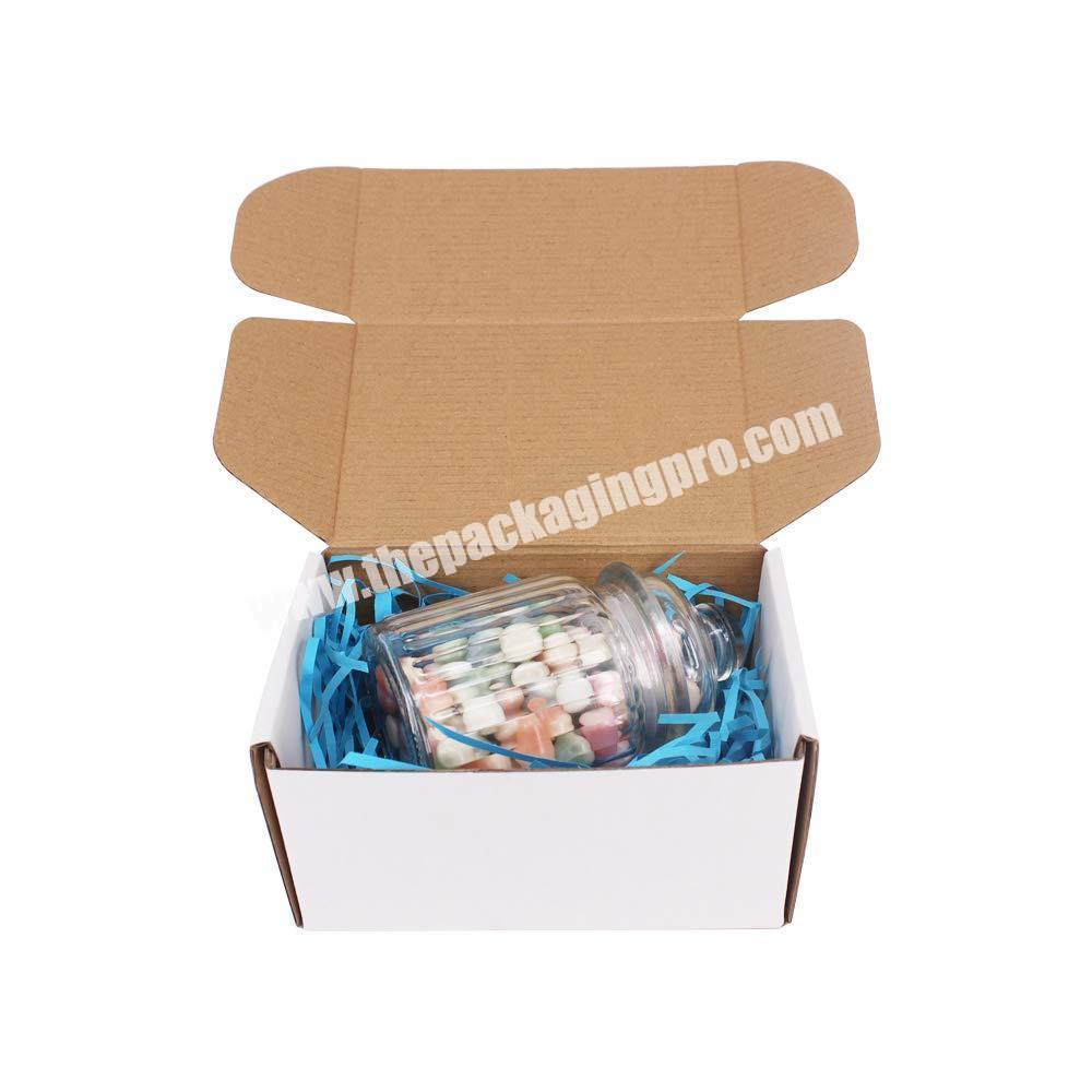 Wholesale Eco-friendly White Custom Logo 6x4x3 inch Cardboard Makeup mailing Shipping Box