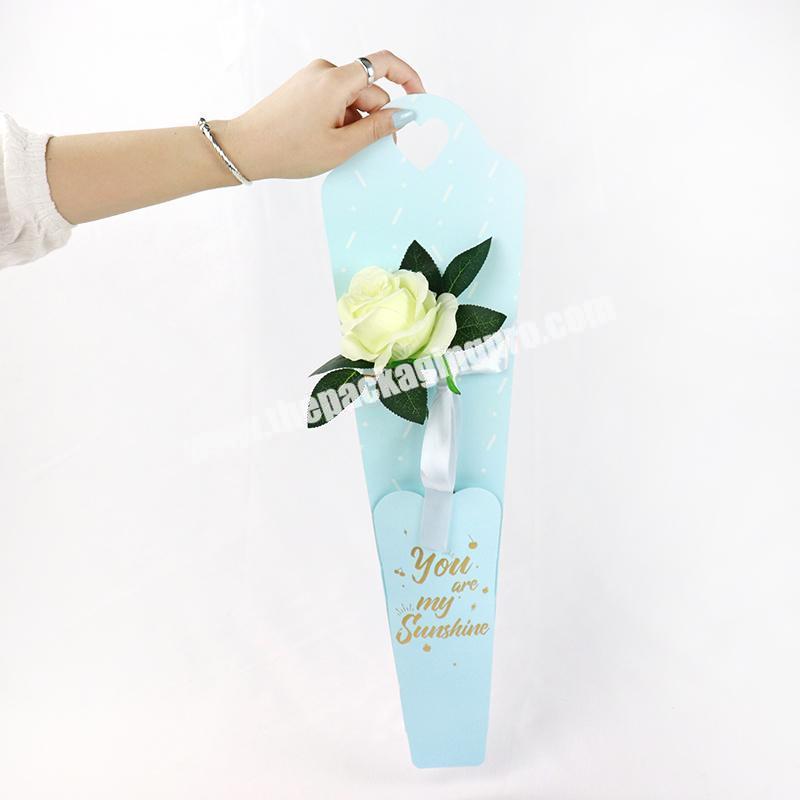 Custom Papercard Wholesale Gift Flower Packaging Printing Rose Boxes with Ribbon