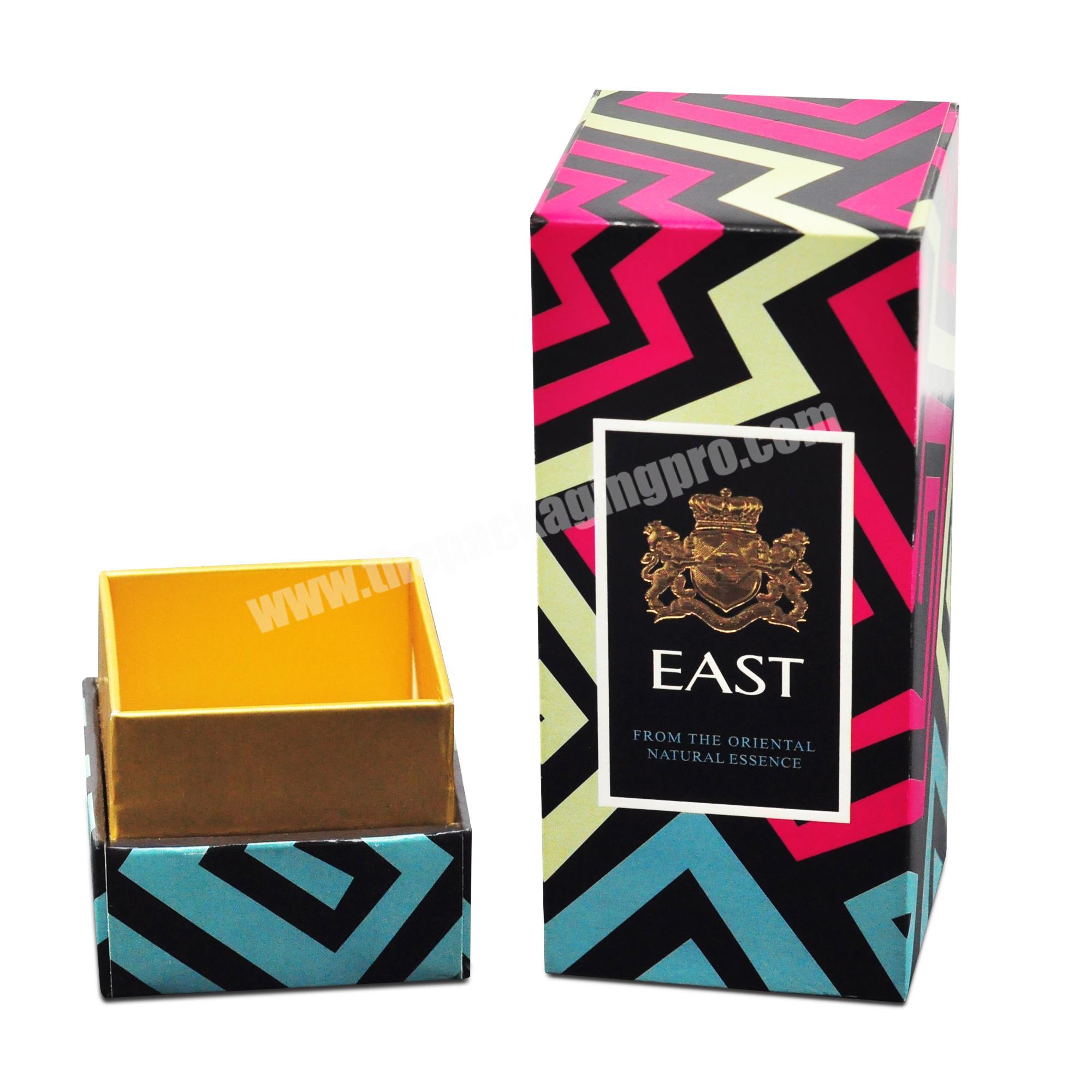 Wholesale  Factory high quality hot stamping printing Logo perfume packaging box free sample