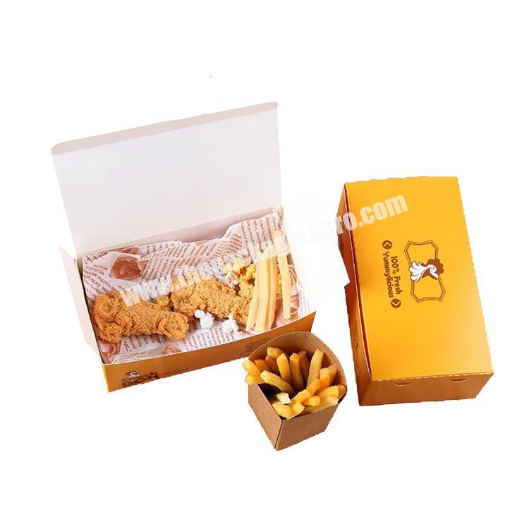 Wholesale Food Fried Chicken Wings to Go Paper Packaging Boxes Container