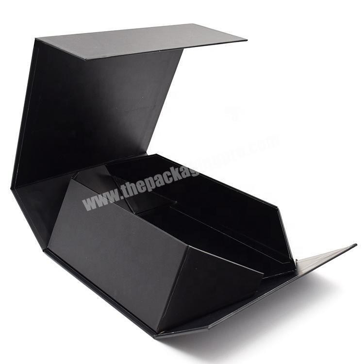 Wholesale Luxury Elegant flap Foldable Rigid Paper Gift Box Custom Printing Magnetic Cardboard Gift Box