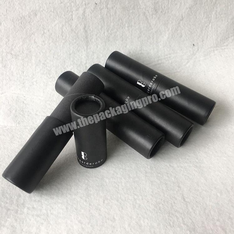 Wholesale Packaging Cosmetic Bottle Cylinder Round Black Paper Tube