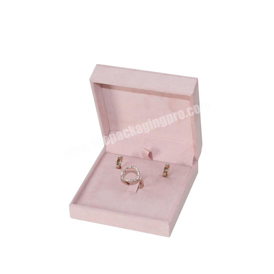 Wholesale Paper Box Custom Size Velvet Ring Box Jewelry Box