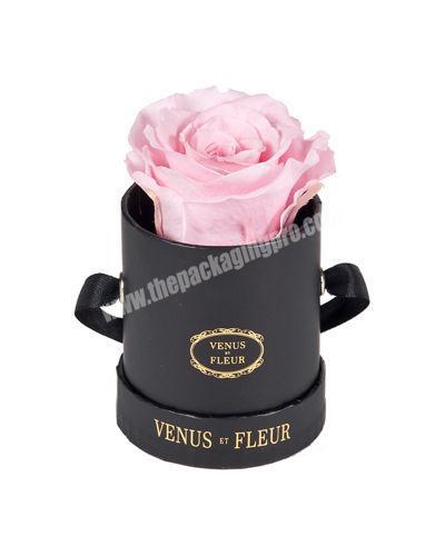 Wholesale Preserved Roses Flower Box Mini Size Single Rose Round Cardboard Box small flower box
