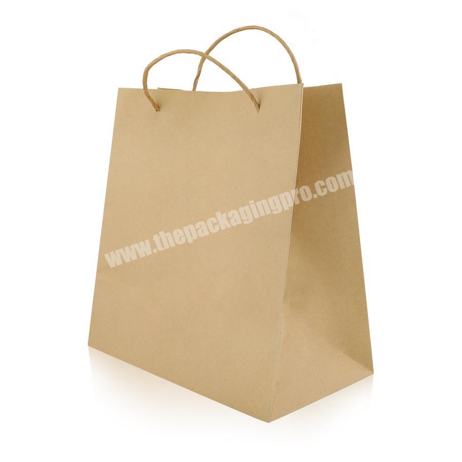 Wholesale biodegradable custom logo take away food  paper shopping bag