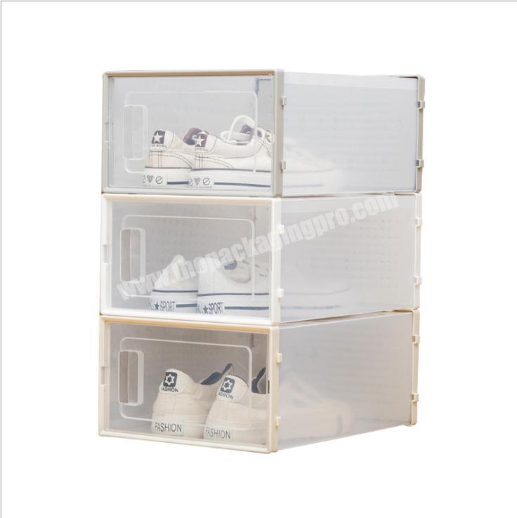 Wholesale custom foldable shoe box plastic storage plastic shoe box plastic transparent for sale