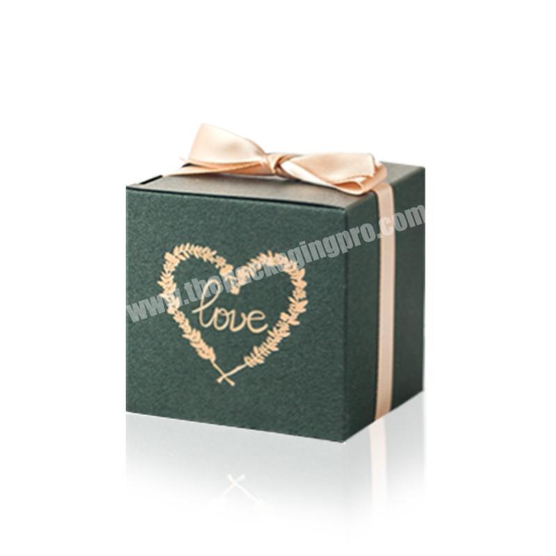 Wholesale custom luxury  wedding favors candy boxes candy packaging gift  boxes with ribbon