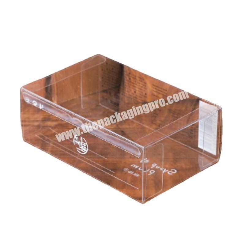 Wholesale folding frosted transparent square clear eyelash gift cosmetic packaging box