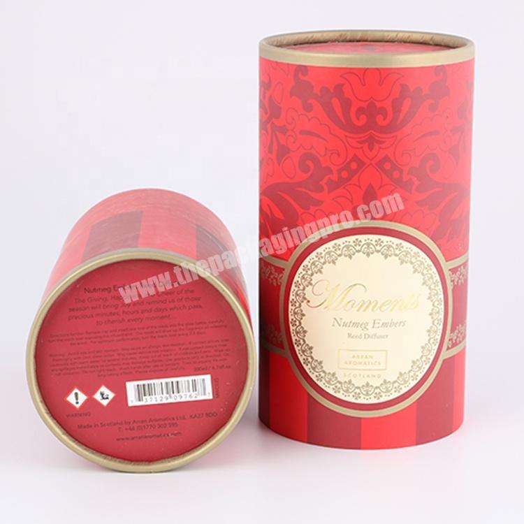Wholesale price Luxury Gift Mailing Red print packaging Kraft Paper Tube