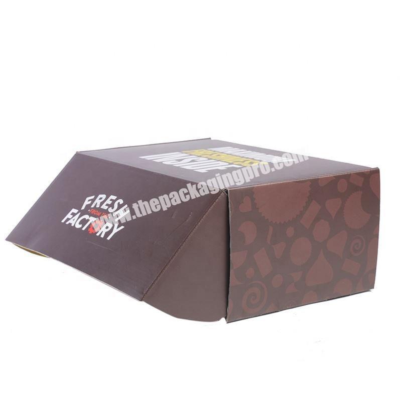 Custom plain product packaging box brown kraft color corrugated folding paper box