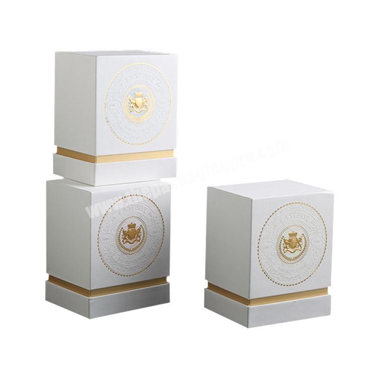 Wholesale white cardboard cosmetic packaging perfume box custom logo China high-end luxury perfume bottle box
