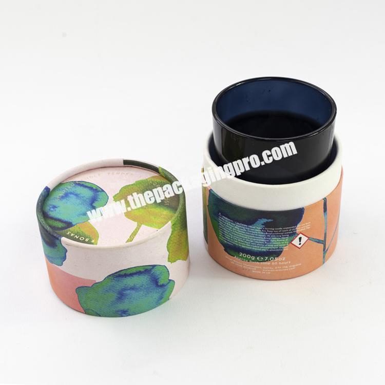 Custom design paper tube packaging box for scented candle