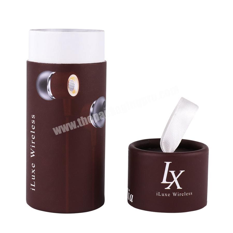 custom brown kraft cardboard pink candle cbd dropper cosmetic packaging ribbon paper tube