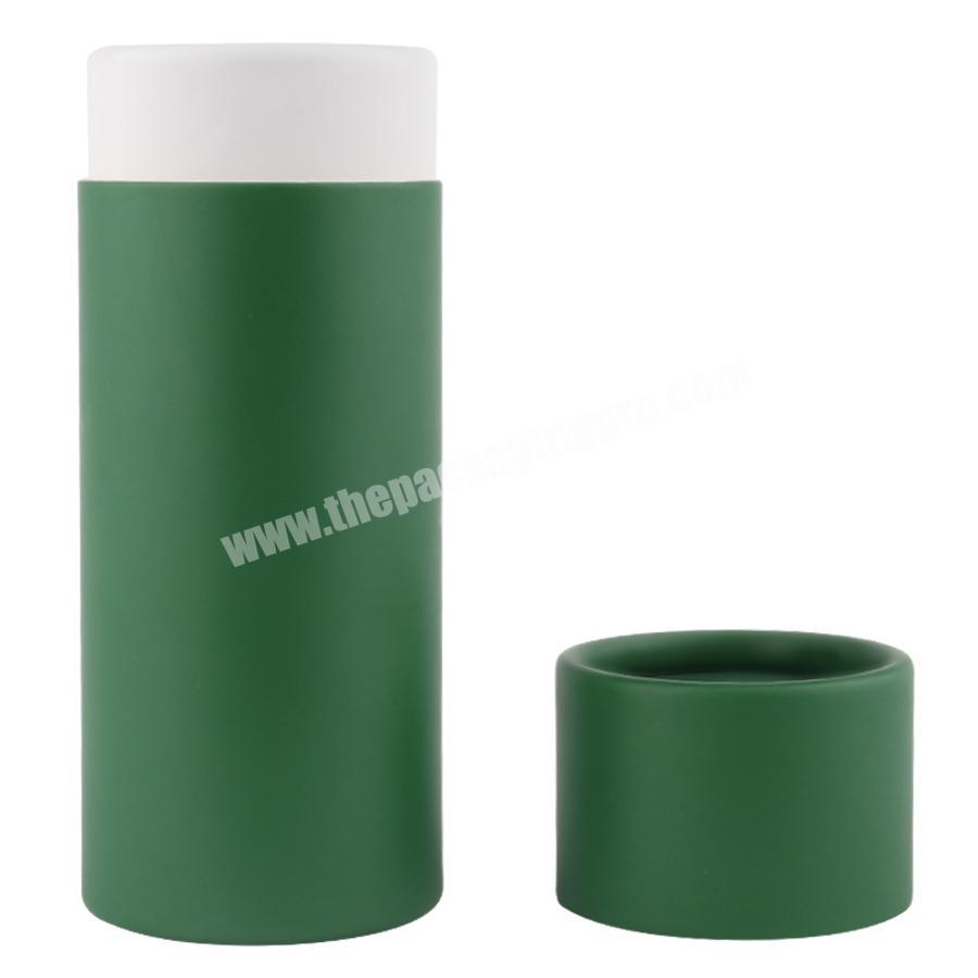 custom eco biodegradable kraft paper green cardboard tube packaging