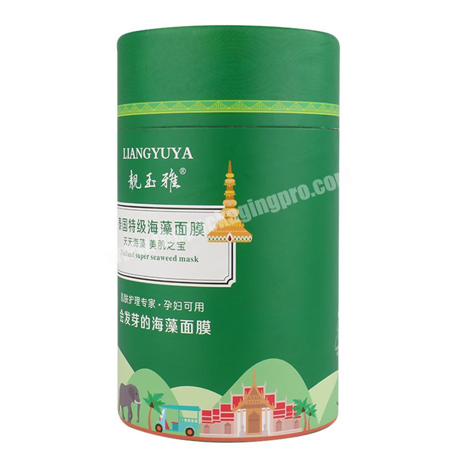 custom printed eco- friendly tissue box kraft paper cylinder packaging tube