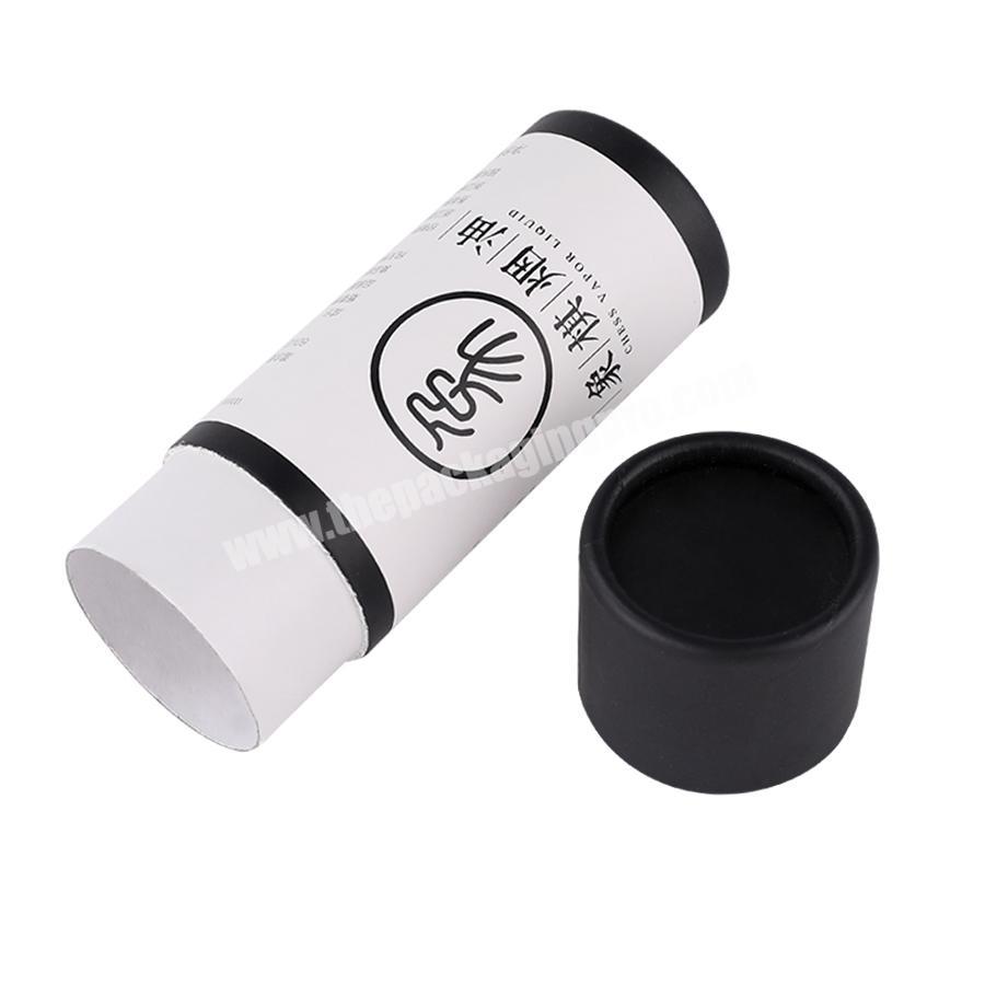 customized height diameter round paper tube barrel white black eco friendly packaging