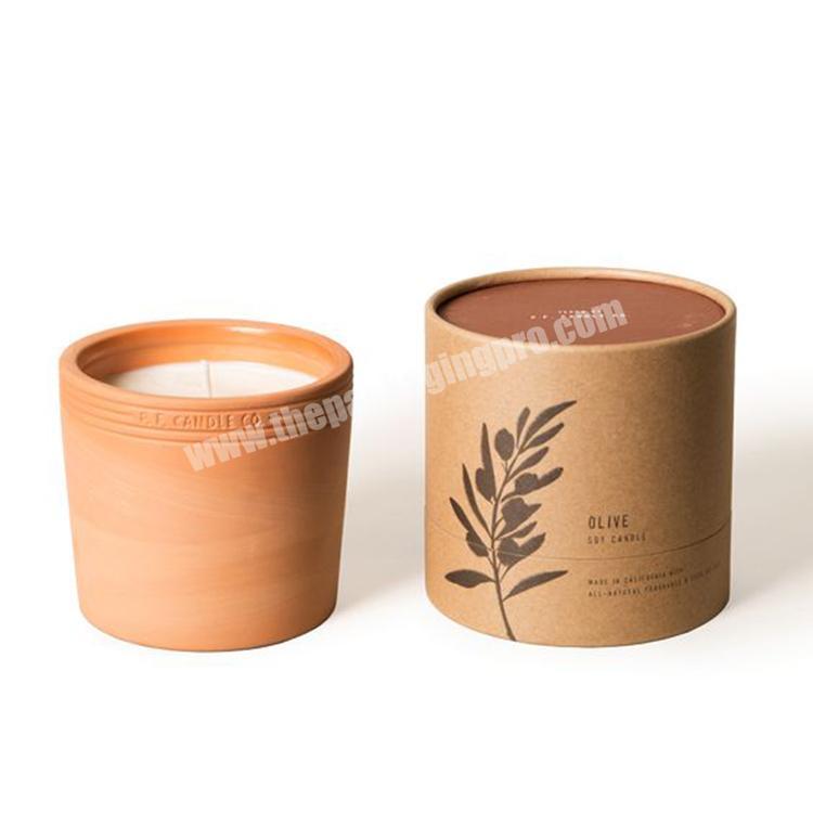 customized white printed paper tube container