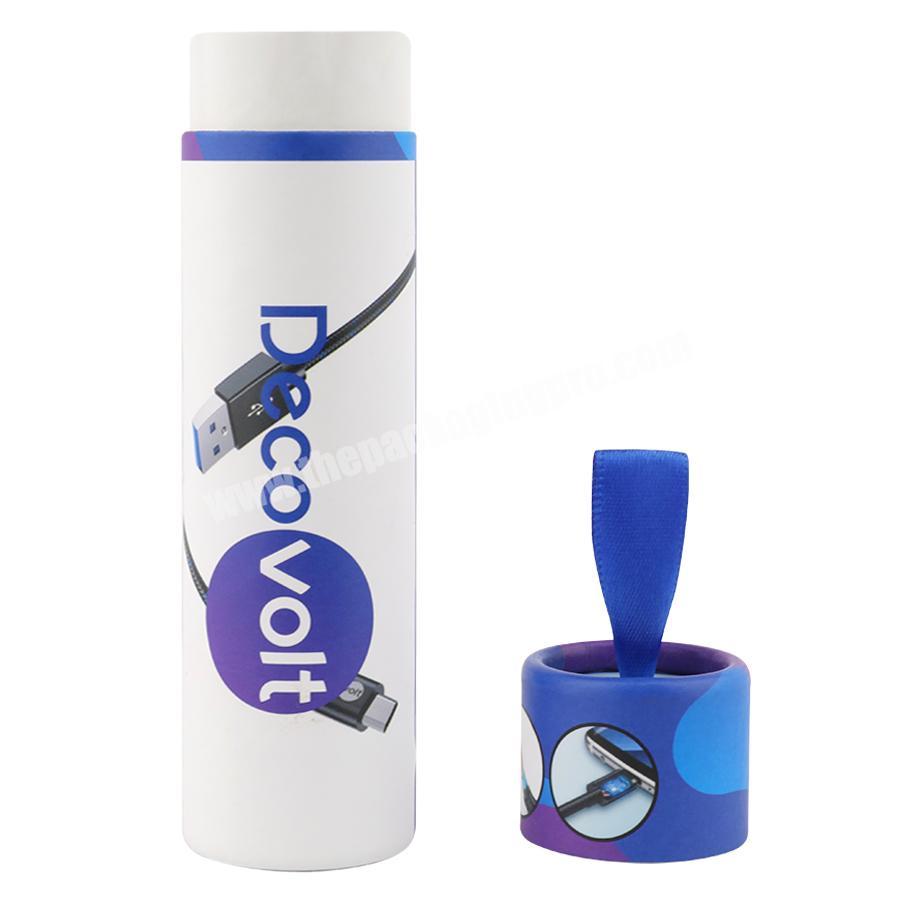 custon lip balm kraft paper tube cylinder with ribbon