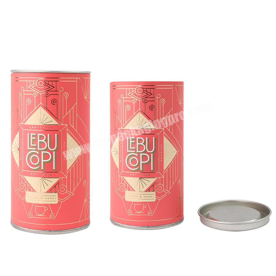 eco friendly cardboard tube essential oil liquid bottle kraft tea coffee cardboard craft round cylinder paper tube