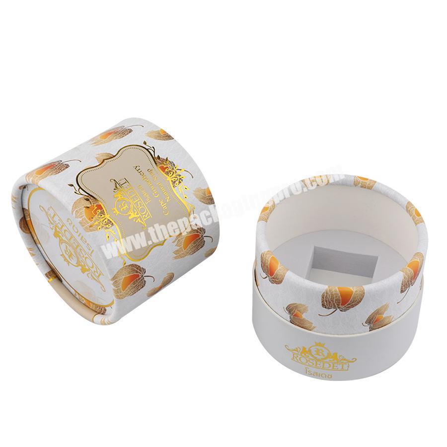 eco friendly cosmetic packaging round white cylinder tube