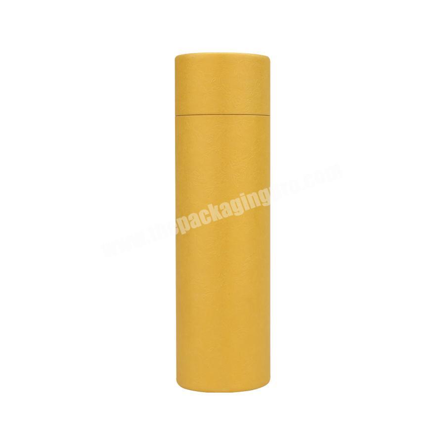 eco friendly recycle t-shirt packaging gold brown kraft cardboard paper tube