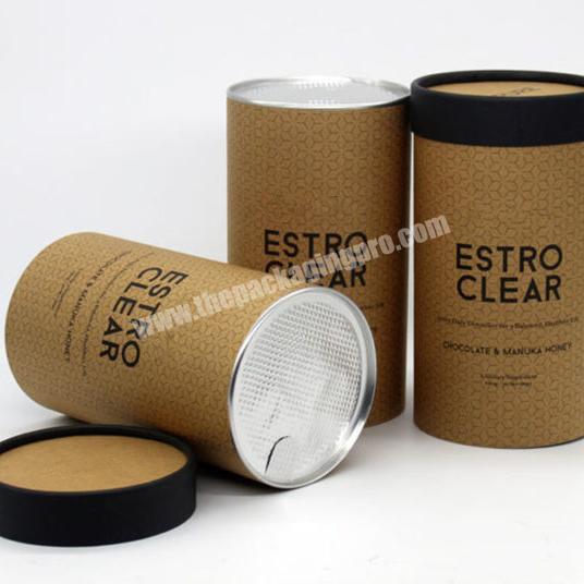 eco friendly round paper box good sealing for tea coffee paper tube packagingfood paper container