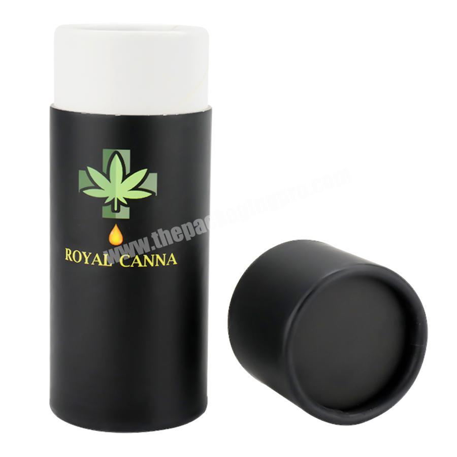 eco friendly tshirt cbd bottle packaging with hot stamping cylinder packaging paper tube