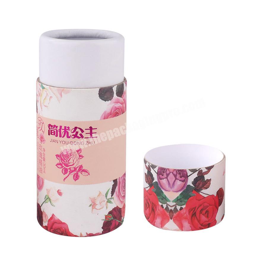 for perfume oil bottle high quality biodegradable barrel customized paper tube pink cylinder box