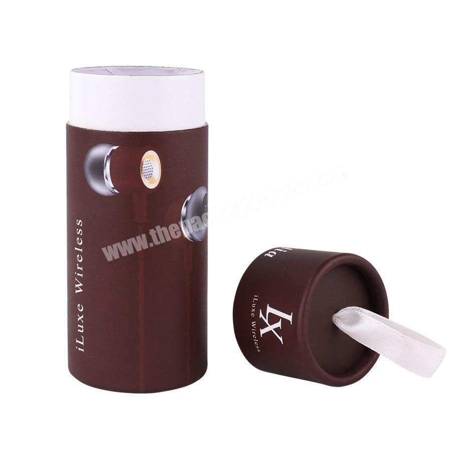 gloss slide up lid cylinder box paper tube with rope