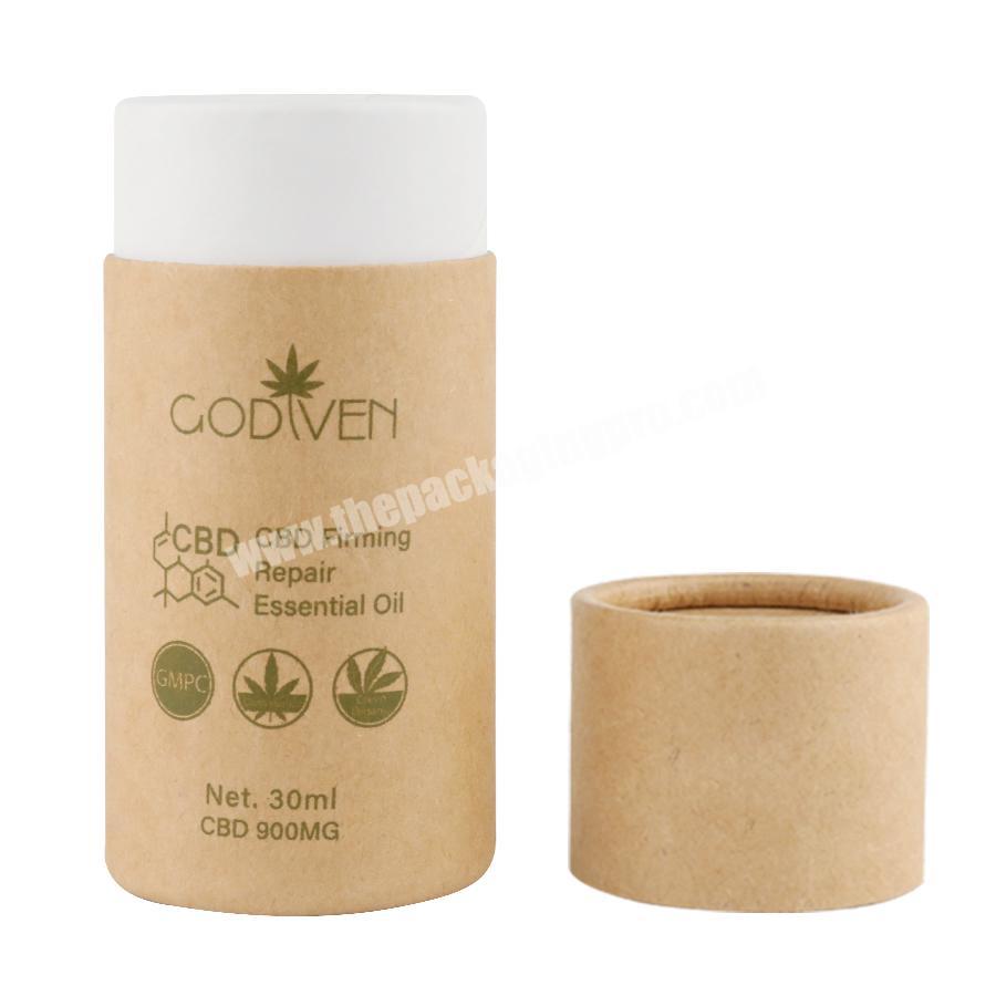hemp canister size packaging brown kraft paper tube