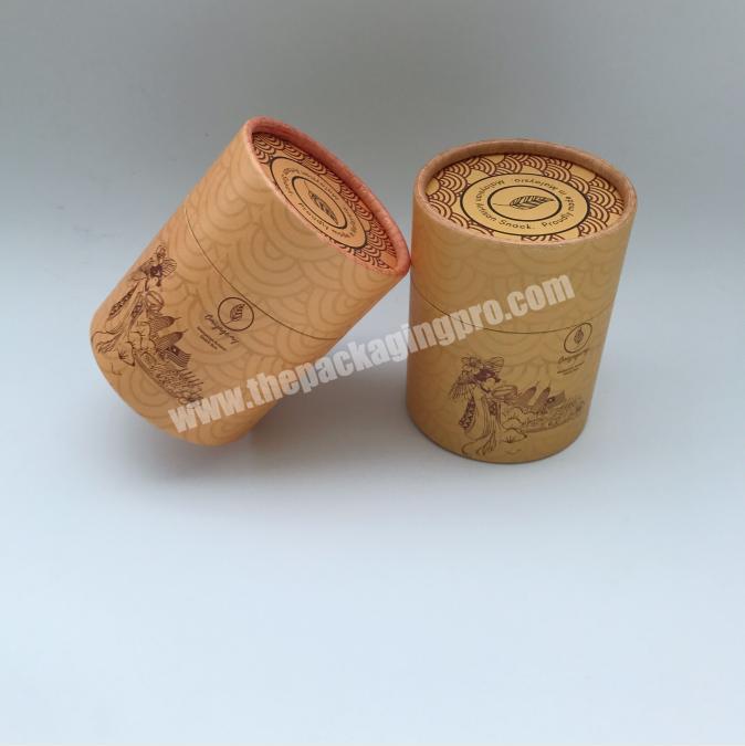 hot selling custom recycled round paper tube for facial cream cosmetic paper jar food grade oil resistant