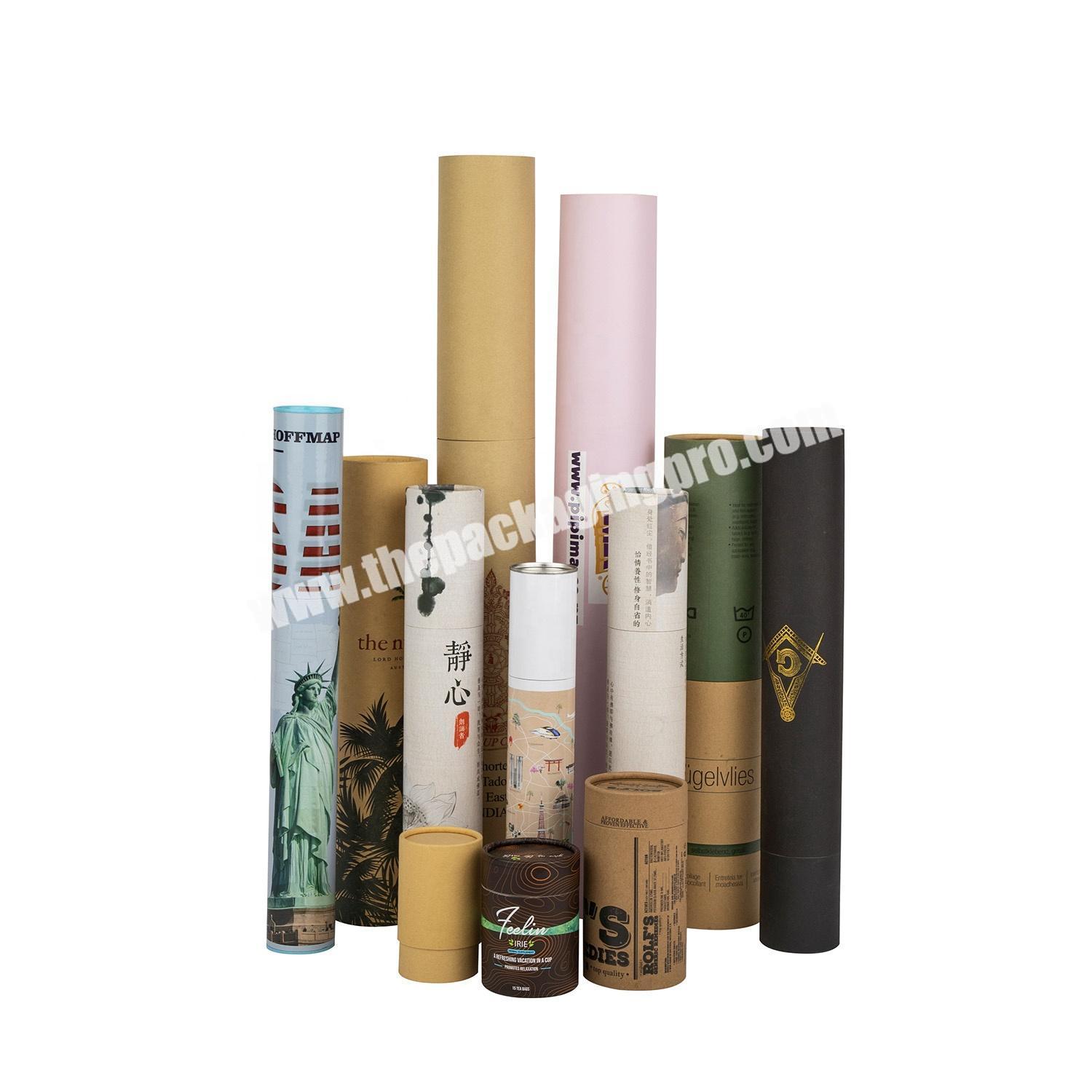 luxury eco cardboard packaging rigid paper round tube candle box