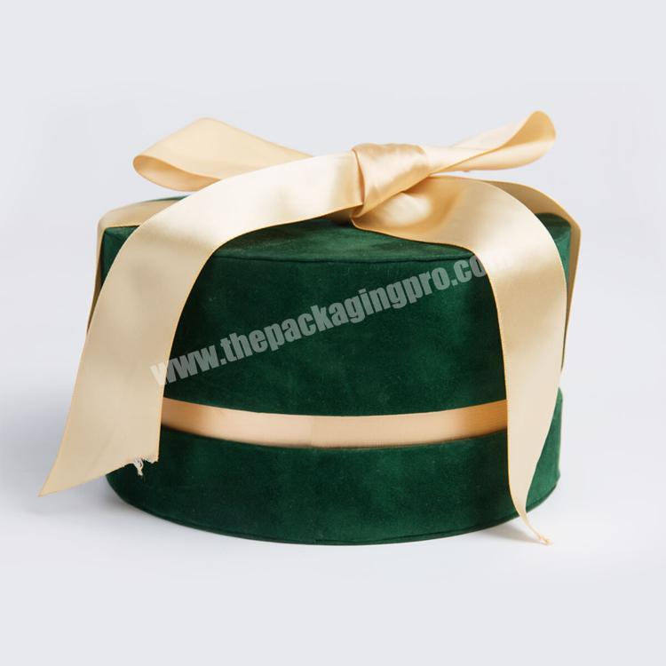 luxury gift packaging velvet covered hard cylinder boxes, cylinder gift boxes supplier