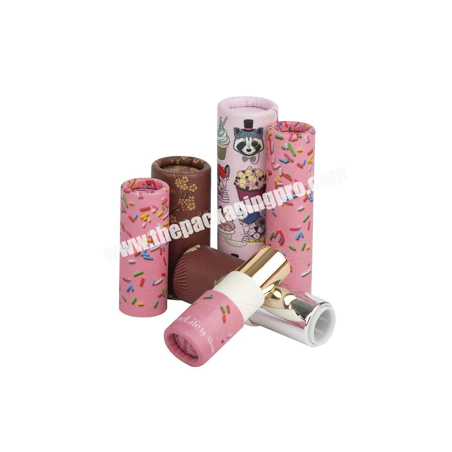 Custom cosmetic lipstick paper tube lip gloss mini paper tube