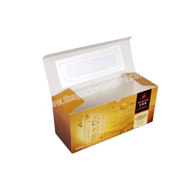 oem paperboard package tiny box design pharmaceutical retail packaging box for medicament
