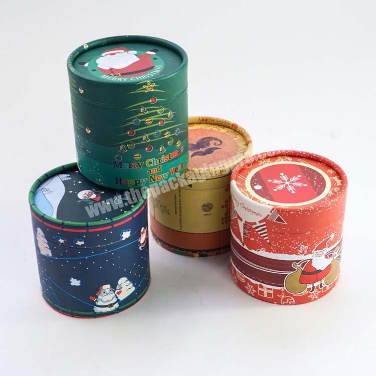 paper lid and clear window ribbon top-wrapped candle gift packaging