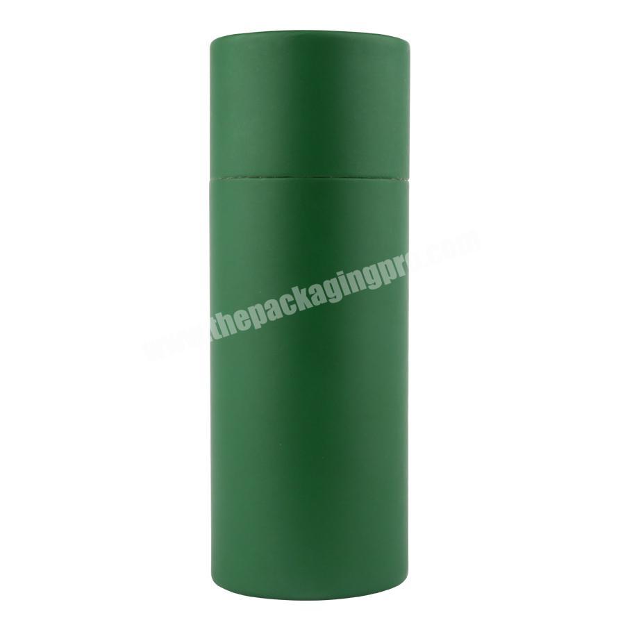 plain green black round eco friendly cylinder cardboard paper tube packaging