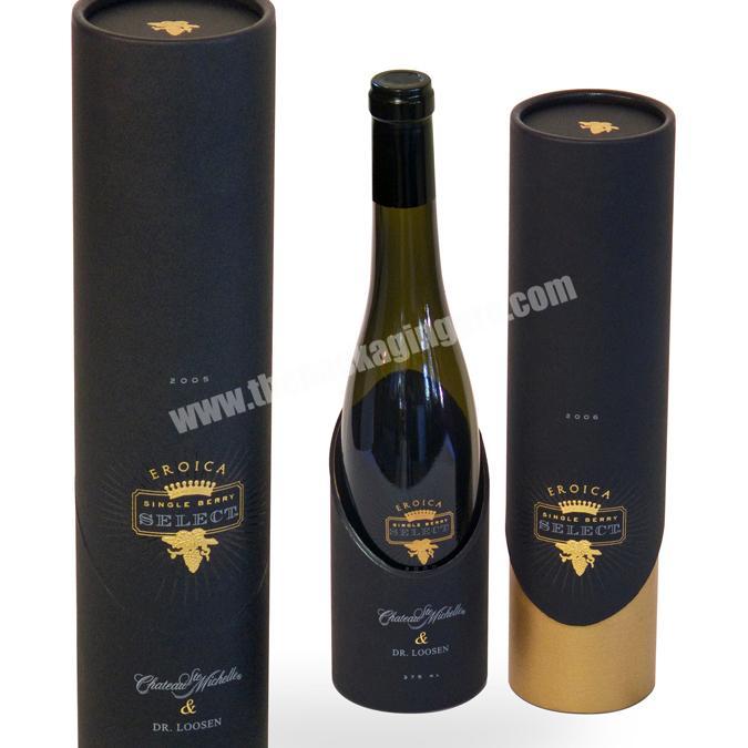 premium flat top wine cylinder paepr tube packaging