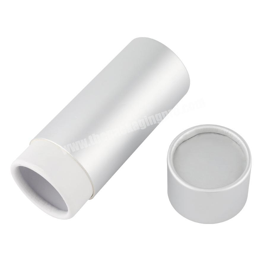 silver custom printed shiny finish cosmetic essential oil bottle poster cylinder packaging tube