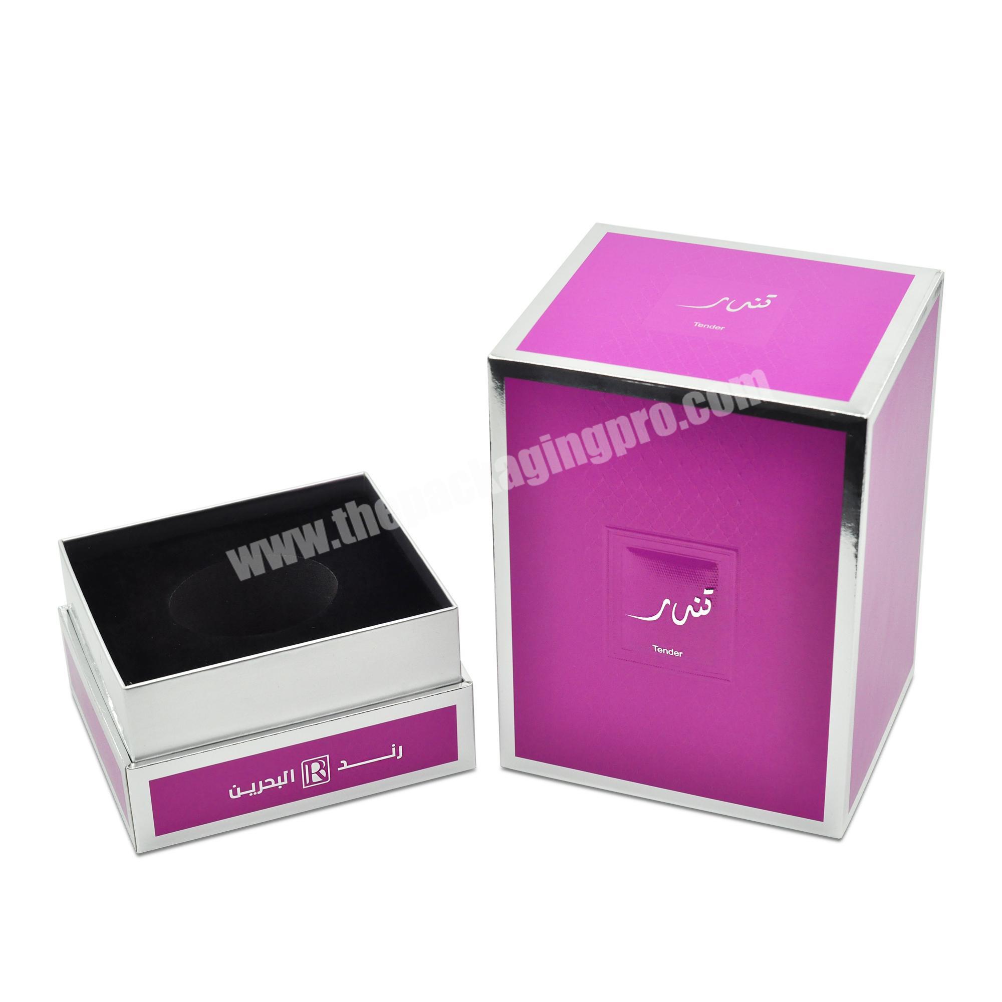 wholesale custom Luxury Hot Stamping Logo clear perfume vial packaging box perfume bottle with box