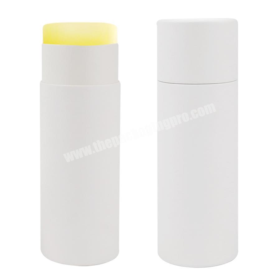 wholesale custom biodegradable 2.8oz lip balm lipstick push up paper tube